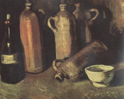 Vincent Van Gogh Still Life with Four Stone Bottles,Flask and White Cup (nn04) China oil painting art